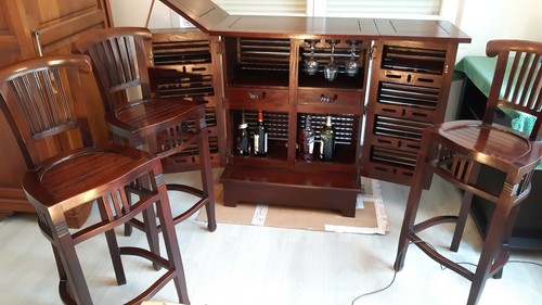 Meuble bar bois - meuble, en